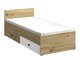 Bed Mirelbu 112 (Artisan eiken + Wit + Zwart)