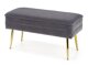 Polstret bænk Houston 1255 (Grå + Gylden)