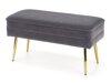 Polstret bænk Houston 1255 (Grå + Gylden)