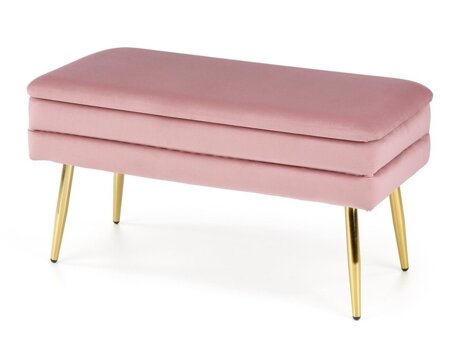 Polstret bænk Houston 1255 (Lyserød + Gylden)