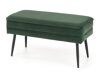 Polstret bænk Houston 1255 (Mørkegrøn + Sort)