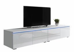 Móvel de TV Hortus (Branco + Branco brilhante)
