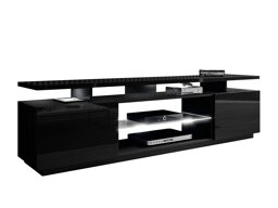 TV-állvány Figura (Fekete + Fényes fekete)