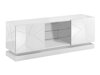 TV-bord Linar (Hvid + Glansfuld hvid)