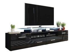 TV-meubel Charlotte 117 (Zwart + Glanzend zwart)