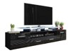 TV-meubel Charlotte 117 (Zwart + Glanzend zwart)