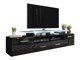 TV-meubel Charlotte 117 (Zwart + Glanzend zwart)