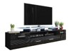 TV-meubel Charlotte 117 (Zwart + Glanzend zwart)