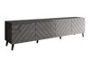 TV-meubel Charlotte 145 (Grafiet + Grafiet glanzend)