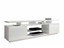 TV-meubel Figura (Wit + Glanzend wit)