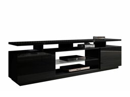 TV-meubel Figura (Zwart + Glanzend zwart)