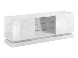 TV-meubel Linar (Wit + Glanzend wit)