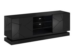 TV-meubel Linar (Zwart + Glanzend zwart)