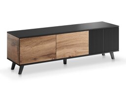 TV-meubel Luelia 116 (Zwart + Wotan eik)