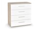 Kommode Cirveso 102 (Sonoma eg + Glansfuld hvid)