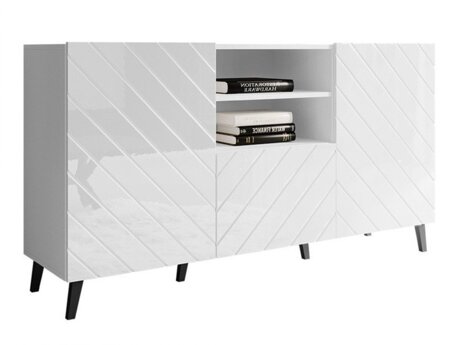 Ladekast Charlotte 143 (Wit + Glanzend wit)