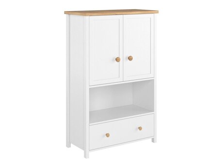 Ladekast Romelbo 144 (Wit + Eiken)