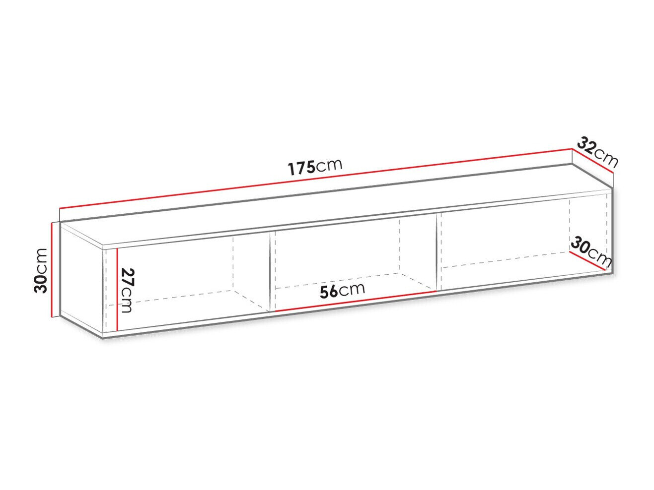 TV-bord Princal (Hvid + Gylden)