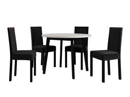 Eetkamerset Victorville 256 (Wit + Zwart)