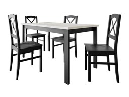 Eetkamerset Victorville 280 (Zwart + Wit)