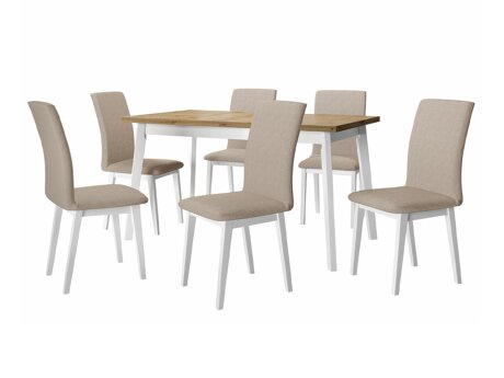 Eetkamerset Victorville 285 (Artisan eiken + Wit)