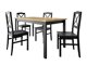 Set de mese Victorville 280 (Negru + Stejar artizan)
