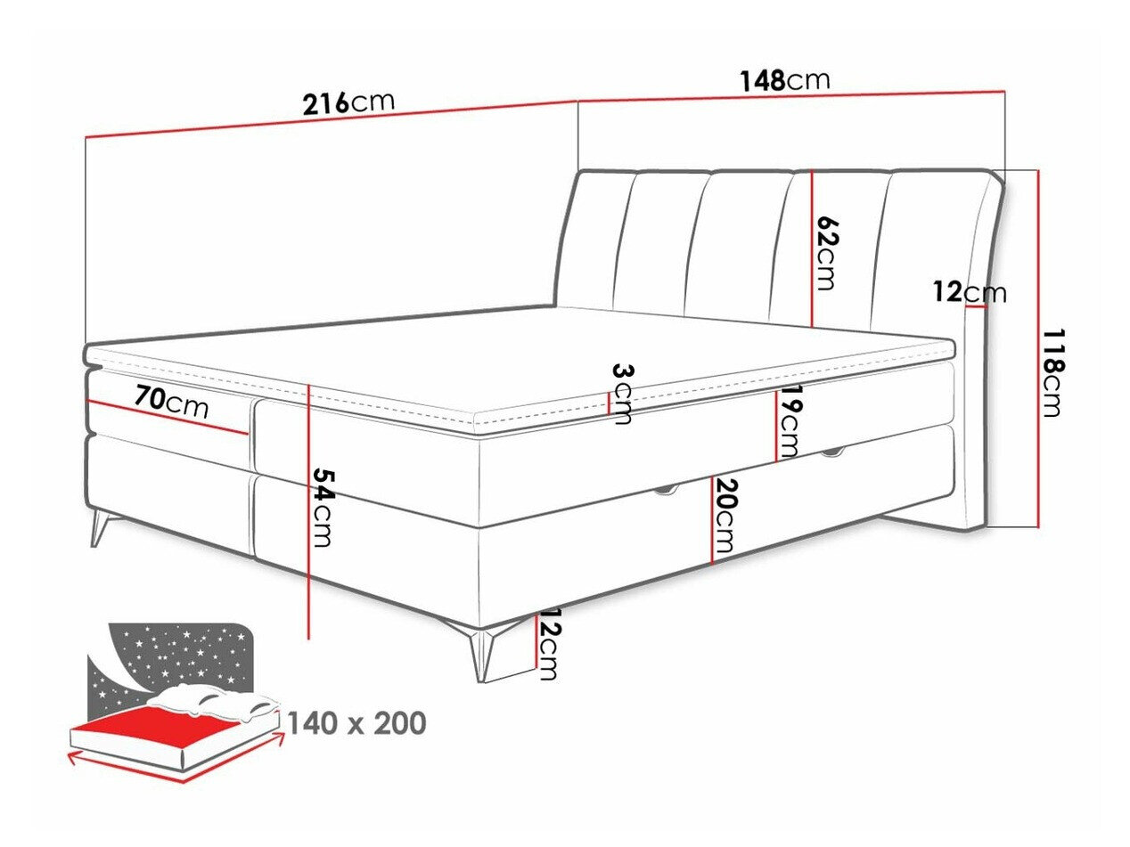 Boxspring ComfiDream Onauna (Fresh 11)