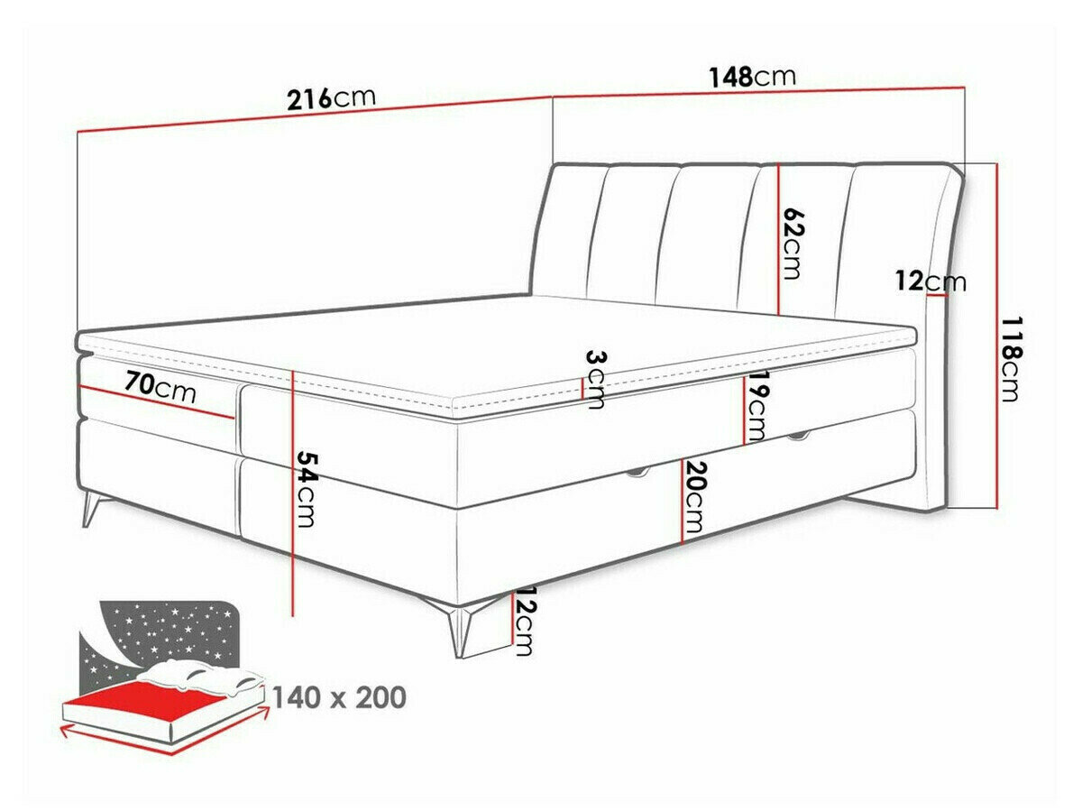 Boxspring ComfiDream Onauna (Fresh 32)