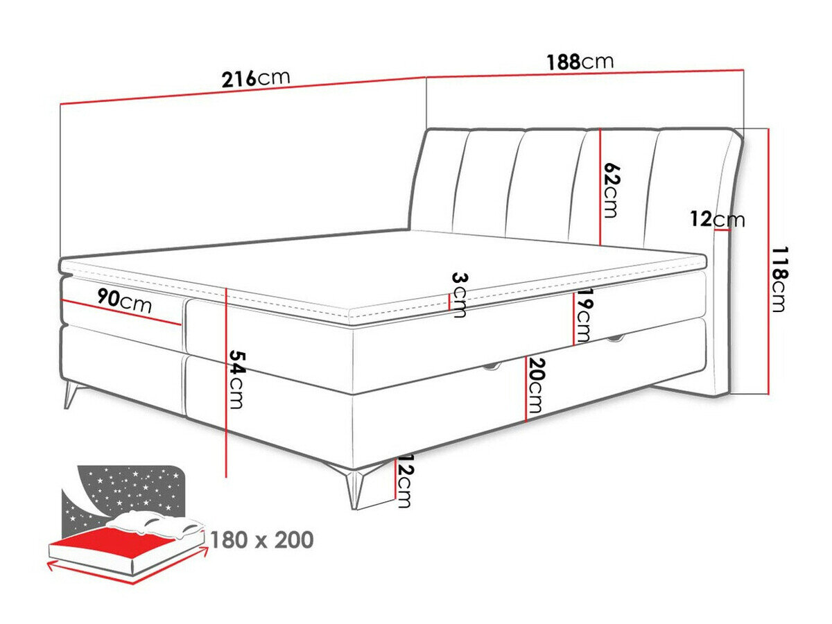 Boxspring ComfiDream Onauna (Fresh 32)
