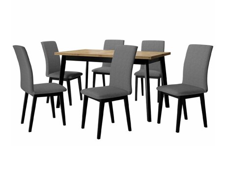 Eetkamerset Victorville 288 (Artisan eiken + Zwart)