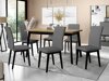 Salle à manger complète Victorville 288 (Chêne Artisan + Noir)