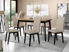 Salle à manger complète Victorville 288 (Chêne Artisan + Noir)