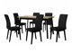 Set de mese Victorville 288 (Stejar artizan + Negru)