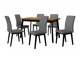 Spisestuesæt Victorville 288 (Grandson eg + Sort)