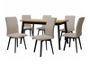 Salle à manger complète Victorville 292 (Chêne Artisan + Noir)