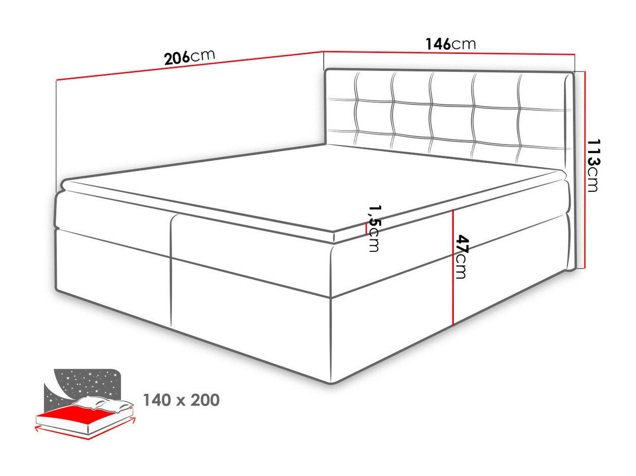 Boxspring Comfivo Gaudens (Kronos 09)