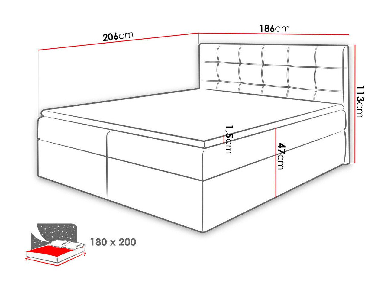 Boxspring Comfivo Gaudens (Kronos 19)