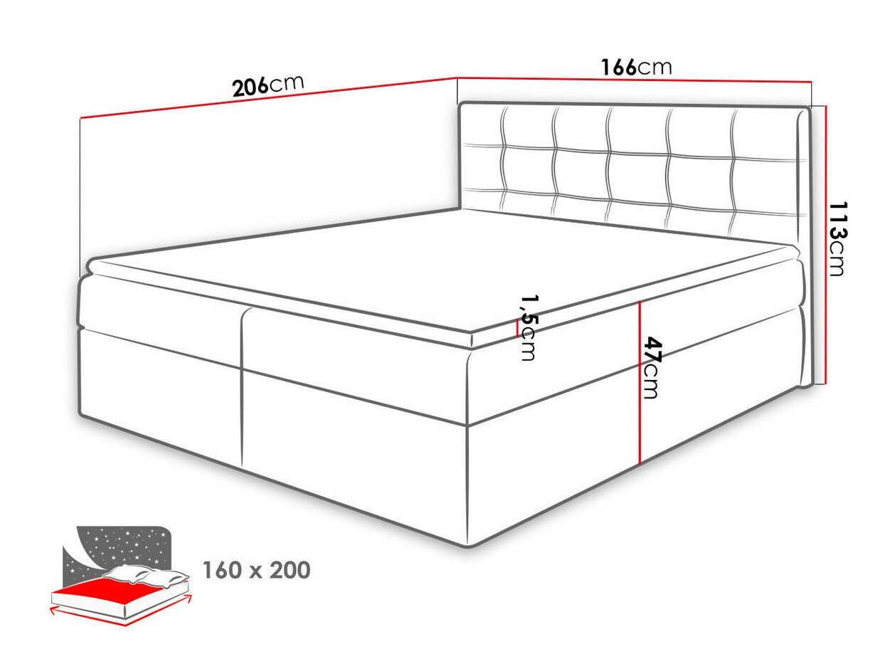 Boxspring Comfivo Gaudens (Muna 10)