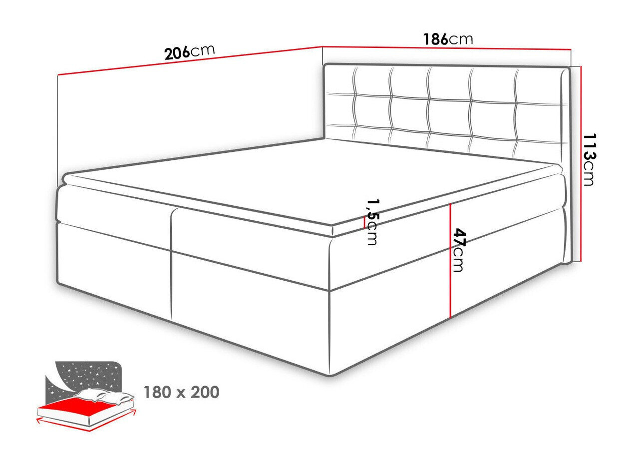 Boxspring Comfivo Gaudens (Soft 017)