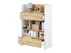 Boekenkast Concept Lenart IX (Wit + Artisan eiken)