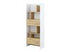 Boekenkast Concept Lenart V (Wit + Artisan eiken)