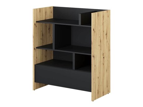 Boekenkast Concept Lenart VIII (Artisan eiken + Zwart)