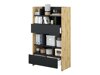 Boekenkast Concept Lenart X (Artisan eiken + Zwart)