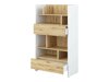 Boekenkast Concept Lenart X (Wit + Artisan eiken)