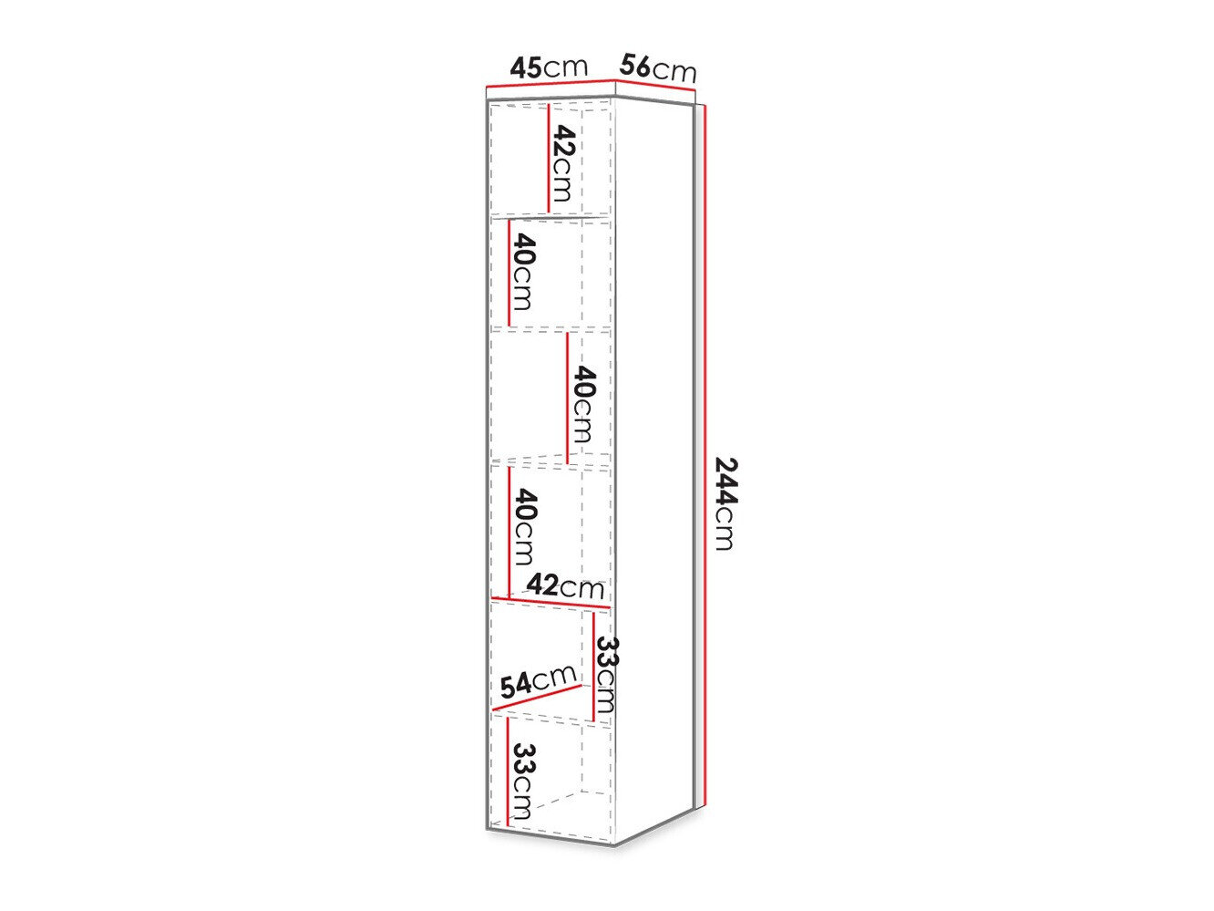 Boekenkast Dicto II (Wit)