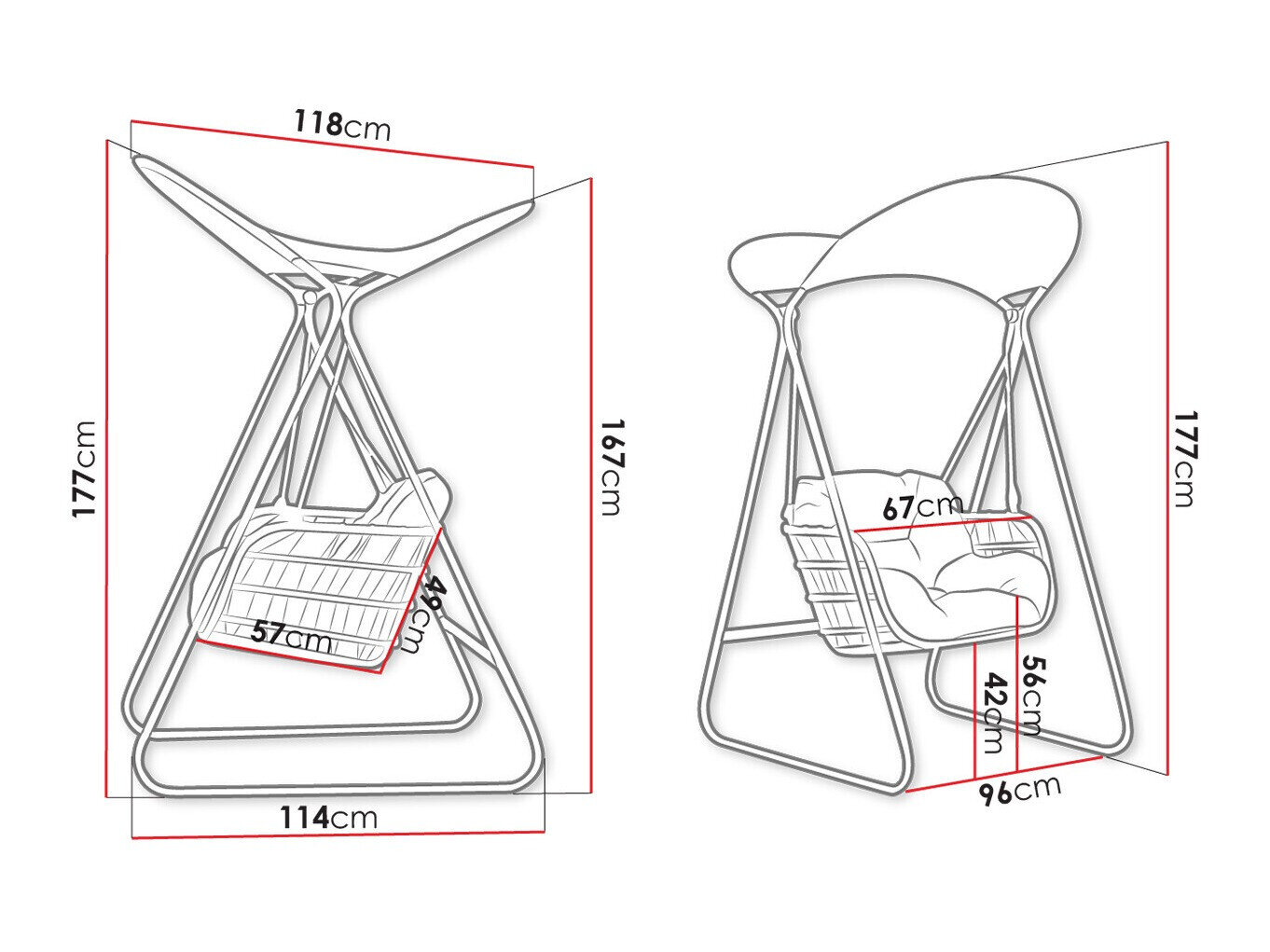 Chaise suspendu Comfivo Liberaler