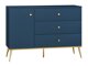 Kommode Flonovu 103 (Mørkeblå + Gylden)