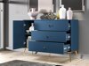 Kommode Flonovu 103 (Mørkeblå + Gylden)