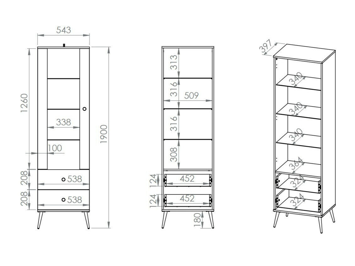 Reol Flonovu 100 (Mørkeblå + Gylden)