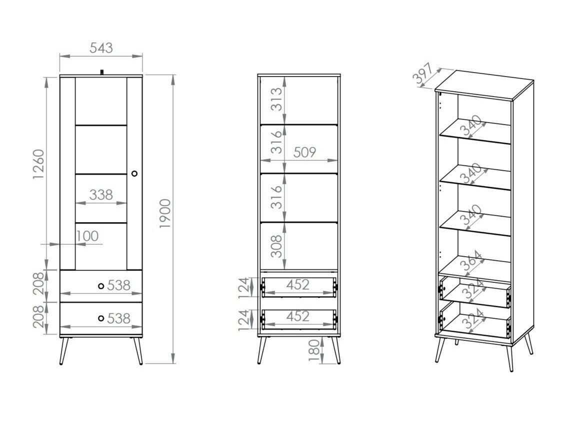 Reol Flonovu 100 (Mørkegrøn + Gylden)